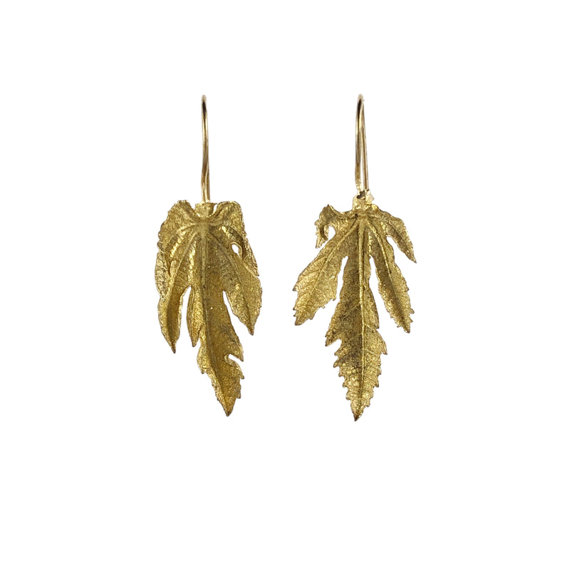 Fig Leaf Gold Plated Hooks - Anja Jagsch