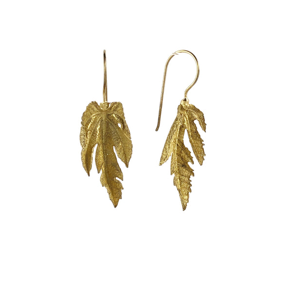 Fig Leaf Gold Plated Hooks - Anja Jagsch