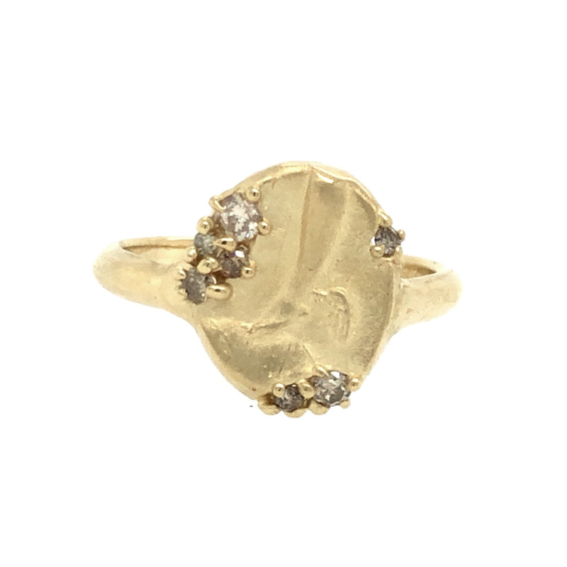 Mercury Ring with Diamonds  - Atelier Narce