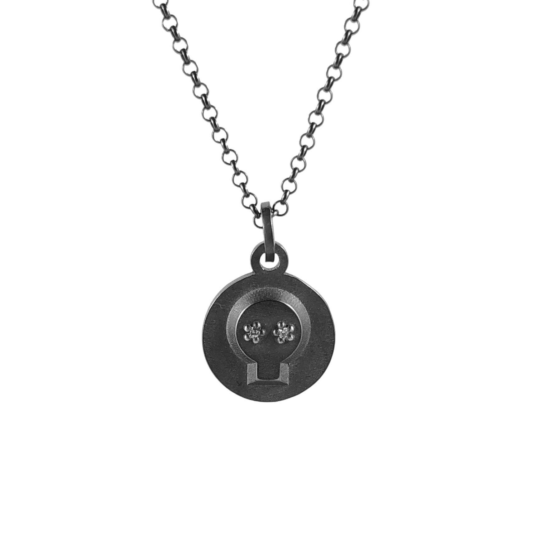 Illusion Skull Charm Necklace -  Erica Bello