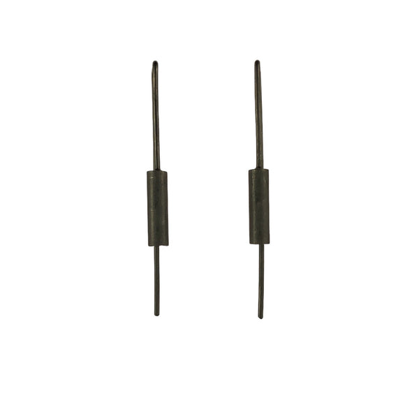 Piston Oxidised Silver Earrings - Lisa Jose