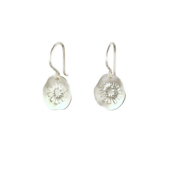 Reversal Mini Hook Silver Earrings - Tara Lofhelm