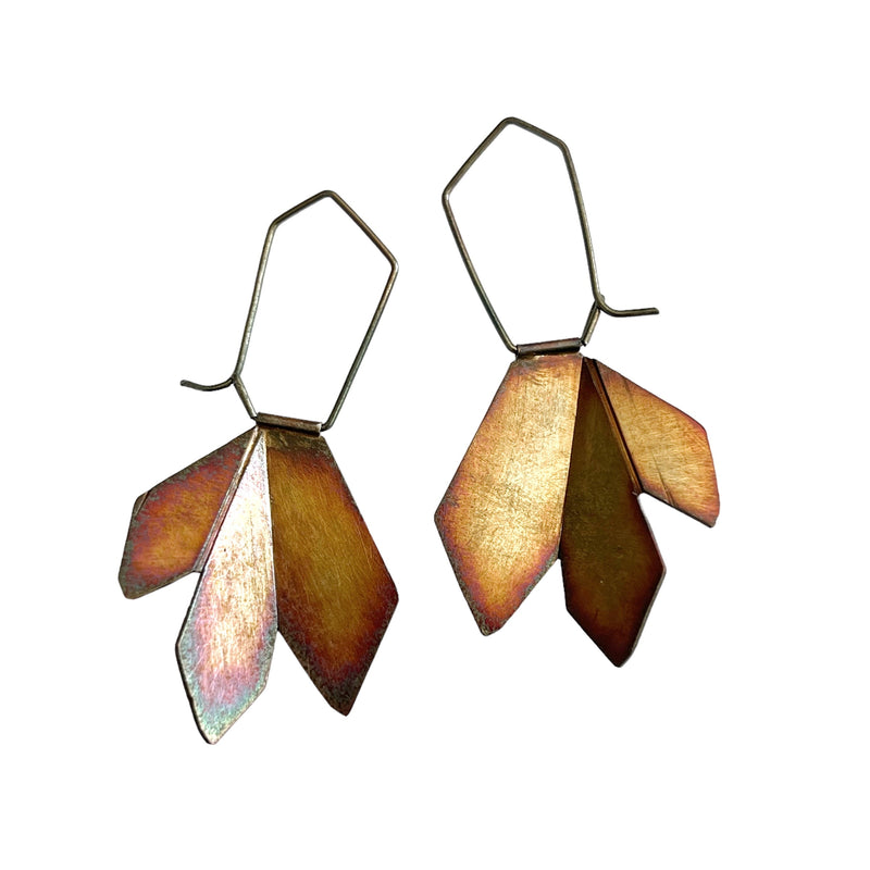 Large Butterfly Copper Earrings - Ananda Ungphakorn