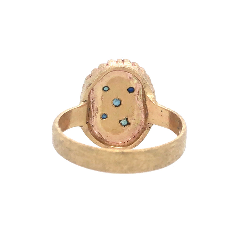 Mystic Capers Gold Feather Signet Ring - Nina Baker