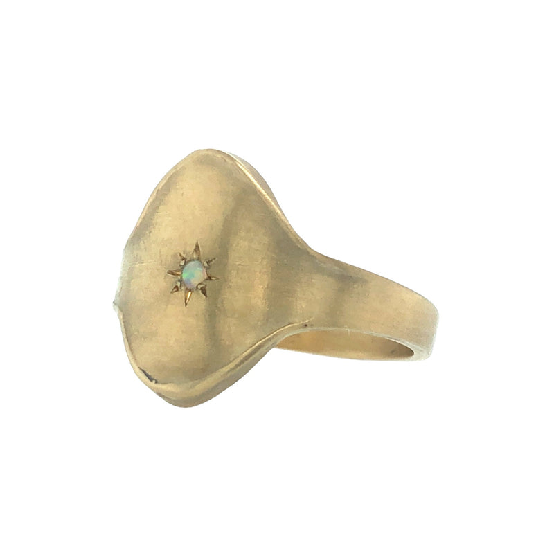 Gold Opal Signet Ring - Nina Baker