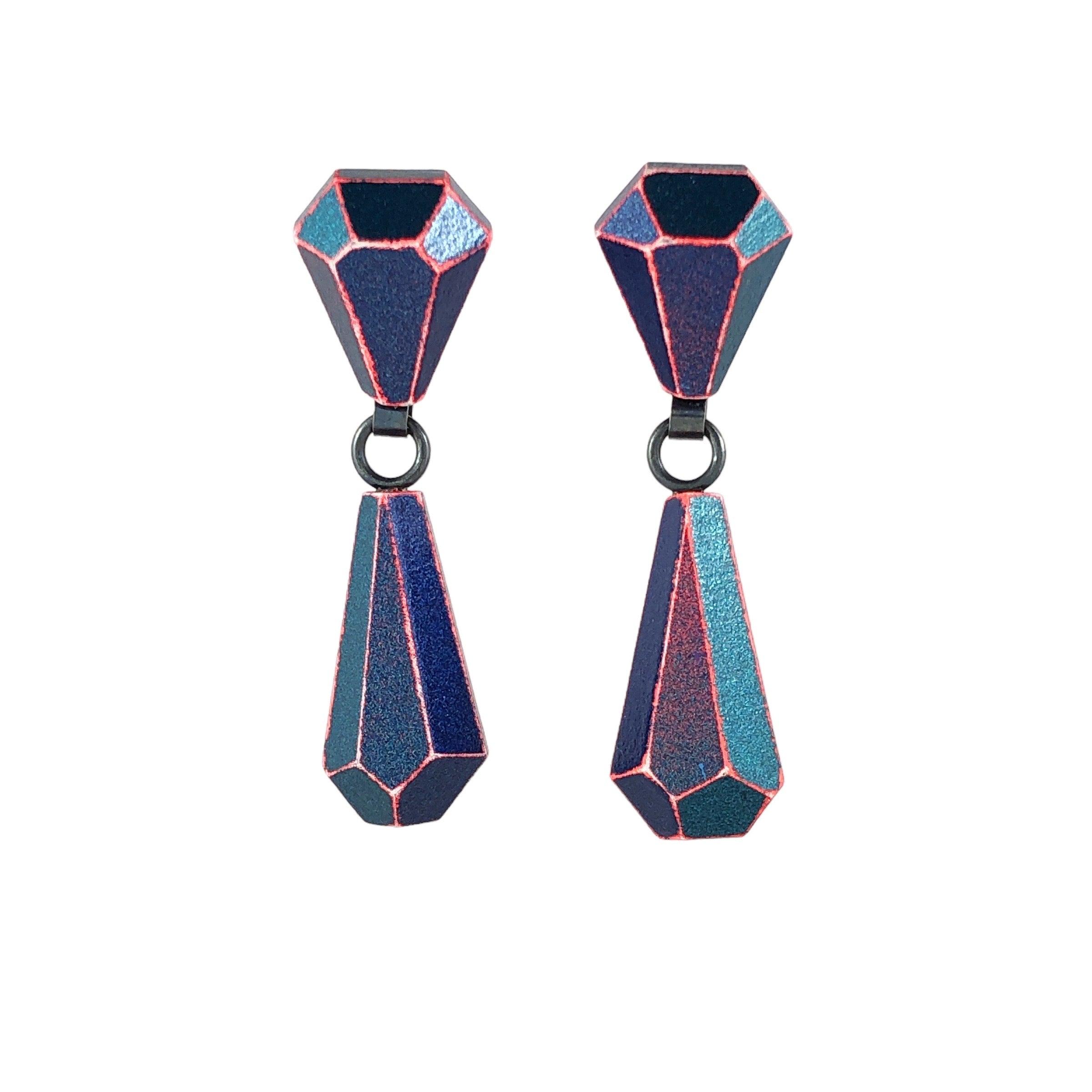 Wooden Diamond Cut Studs - Eva Burton