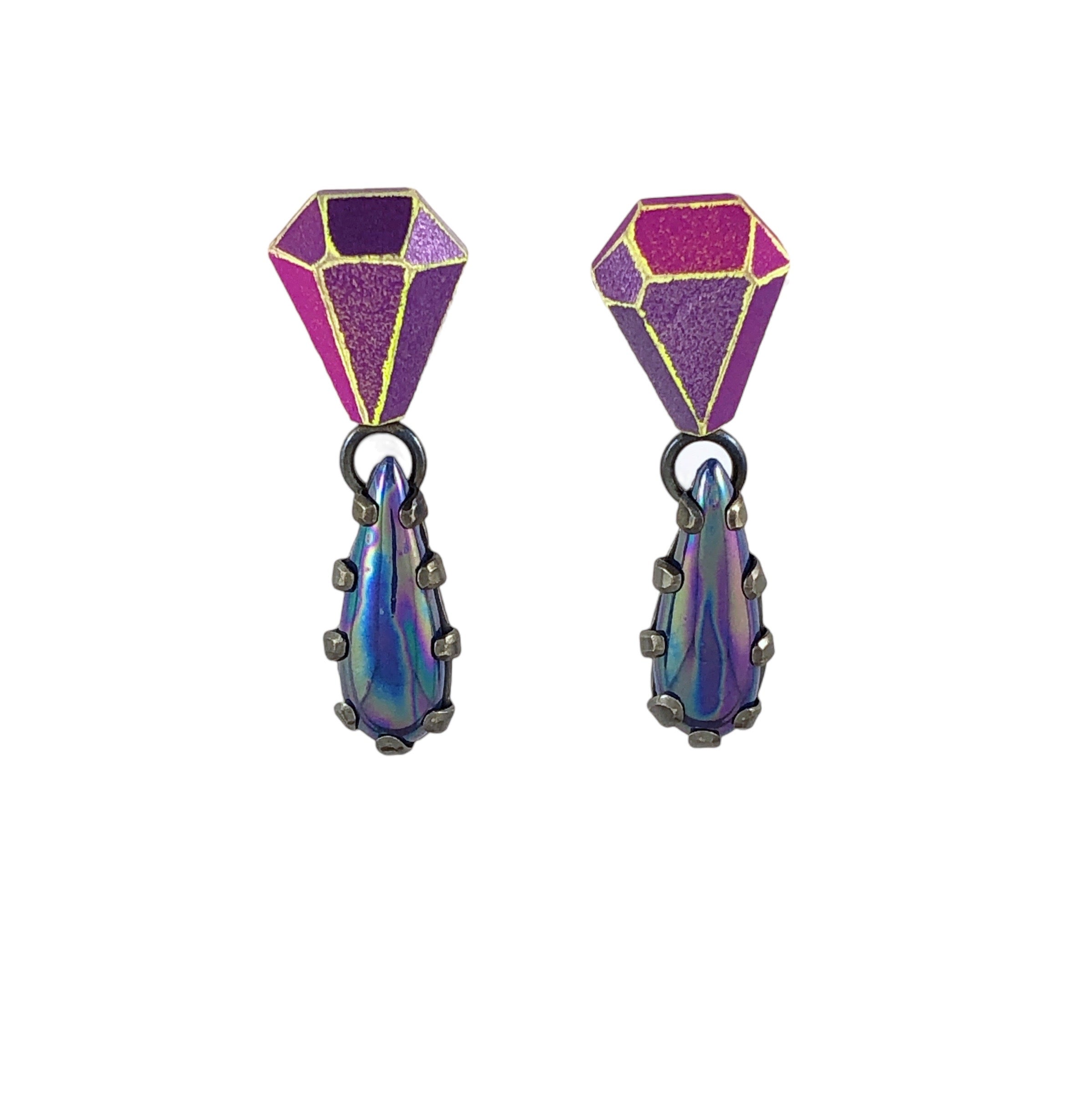 Diamond Cut Caireles Medium Studs - Eva Burton