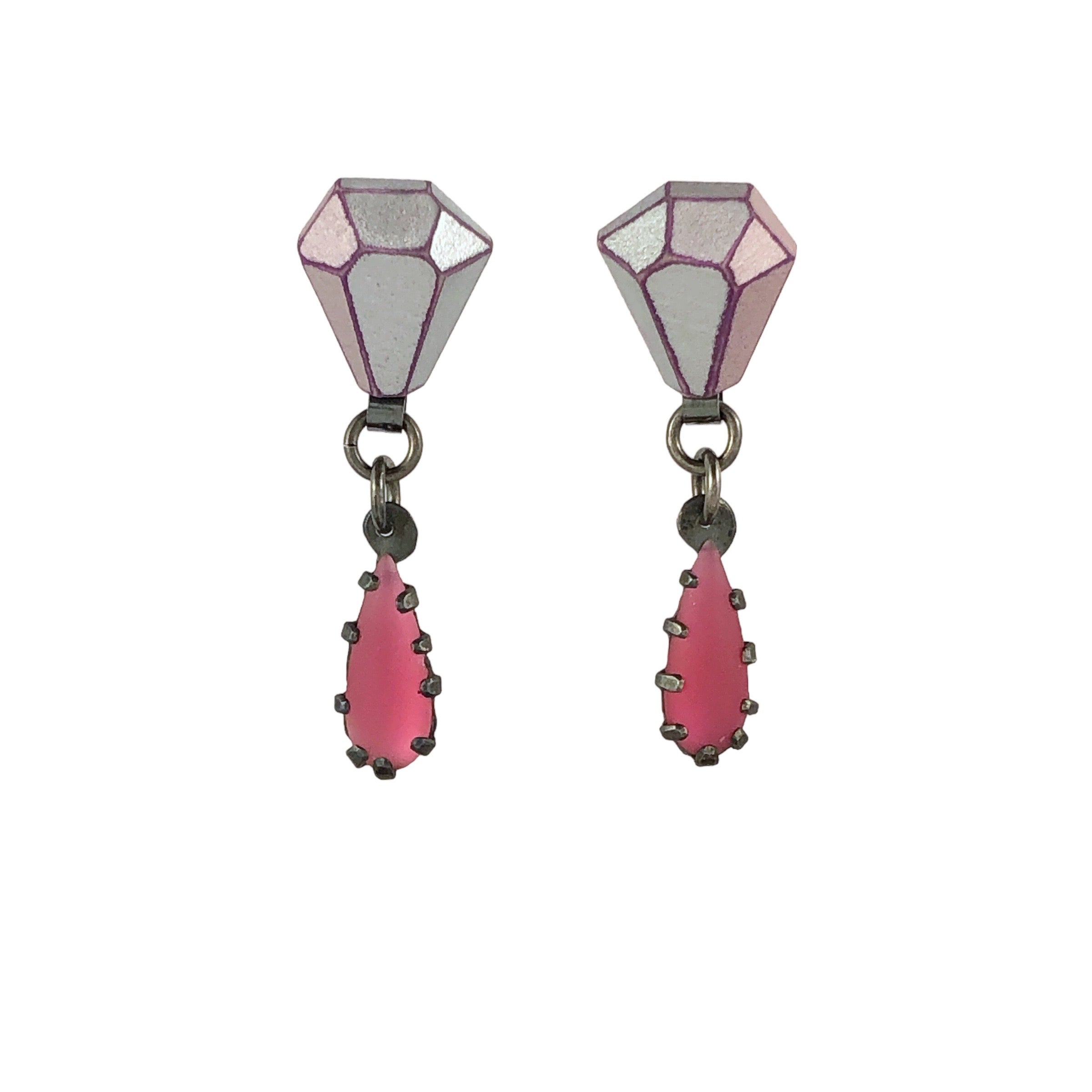 Diamond Cut Caireles Studs - Eva Burton