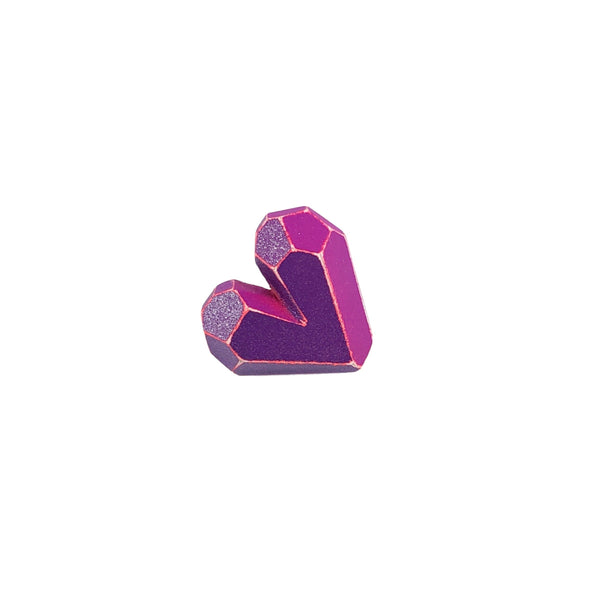 Faceted Heart Pin - Eva Burton