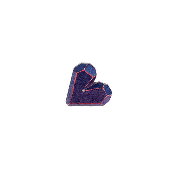 Faceted Heart Pin - Eva Burton