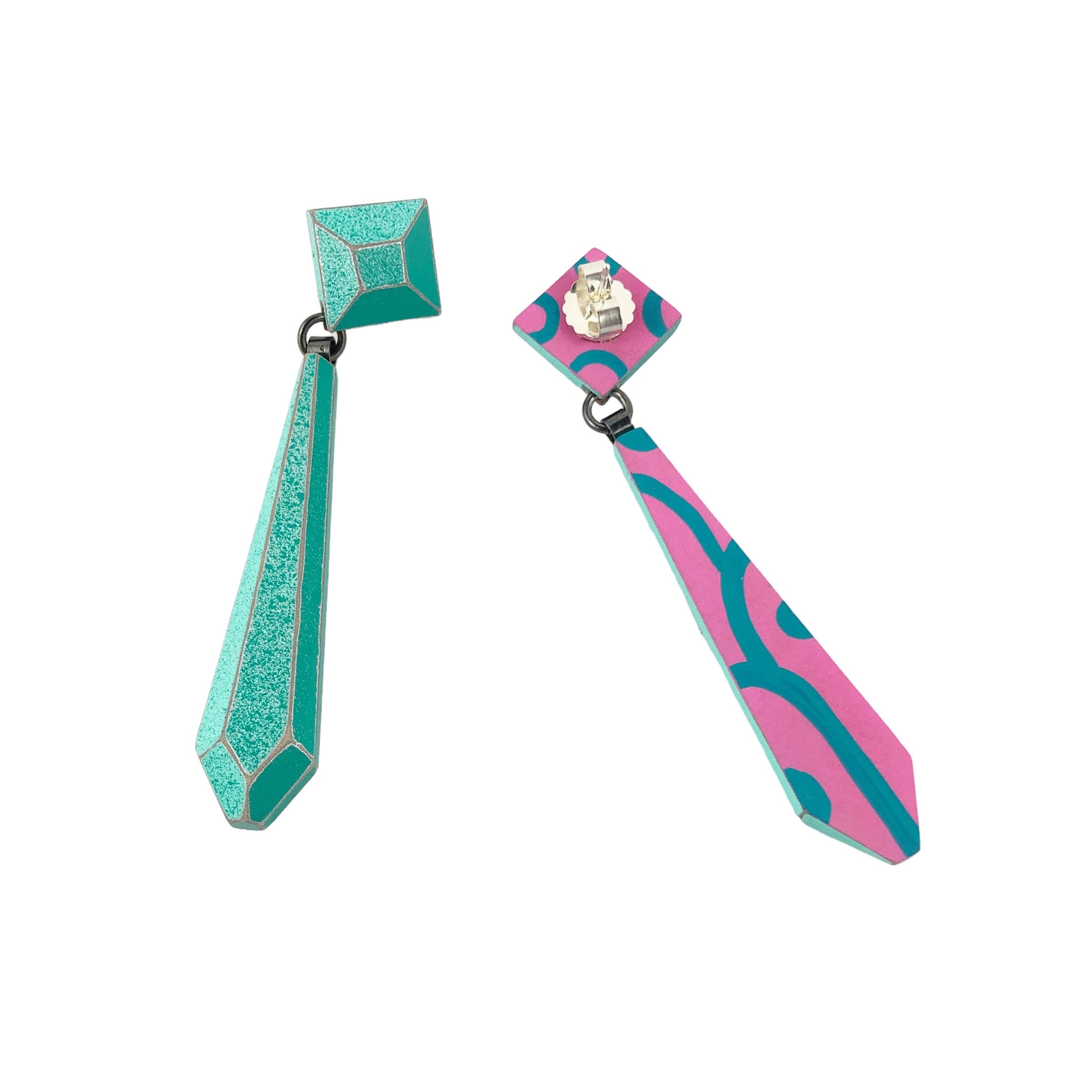 Wooden Gem Arrow Studs - Eva Burton