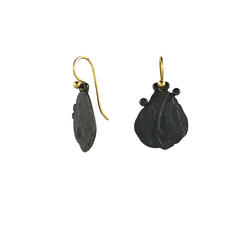 Keepsake Oxidised Floral & Fern Earrings - Cynthia Nge