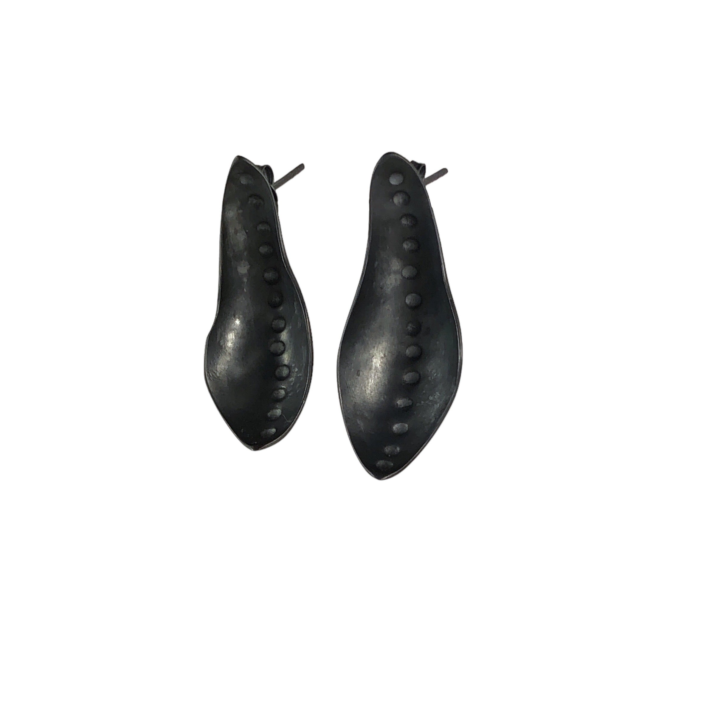 Seed Pod Oxidised Studs - Sarah Bourke