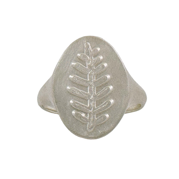 Oval Feather Signet Ring - Milly Thomas