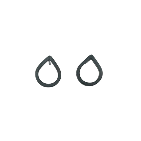 Teardrop Oxidised Stud Earrings - Lisa Jose