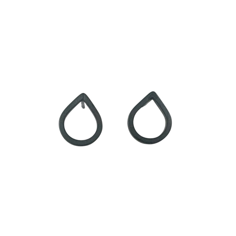 Teardrop Oxidised Stud Earrings - Lisa Jose