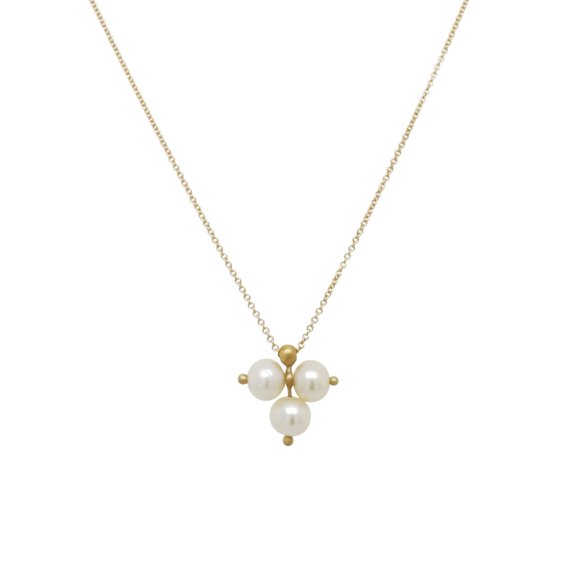 Trinity Gemstone Necklace in 14ct gold - Carla Caruso