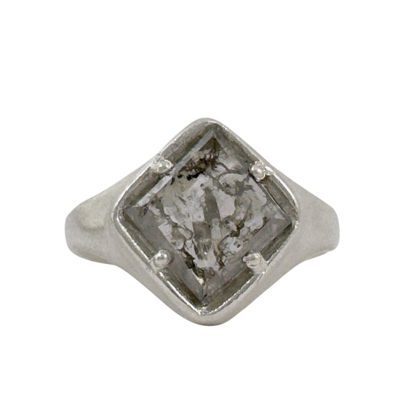 Silver Ring with Diamond - Atelier Narce