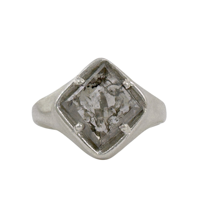 Silver Ring with Diamond - Atelier Narce
