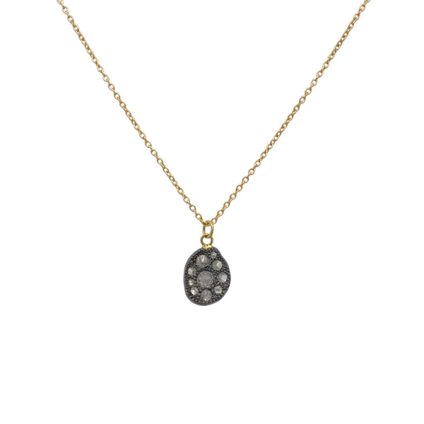Petite Oxidised Diamond Pendant - Tap by Todd Pownell