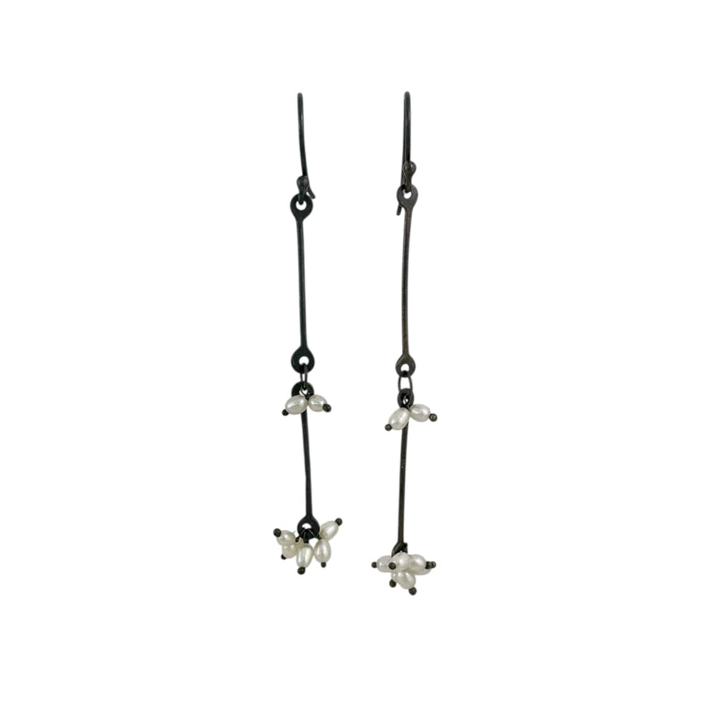 Sen Tsugi Tsugi Chain Pearl Earrings - Kaoru Rogers