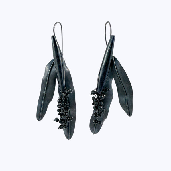Happa Blue Gum Leaf Earrings - Kaoru Rogers