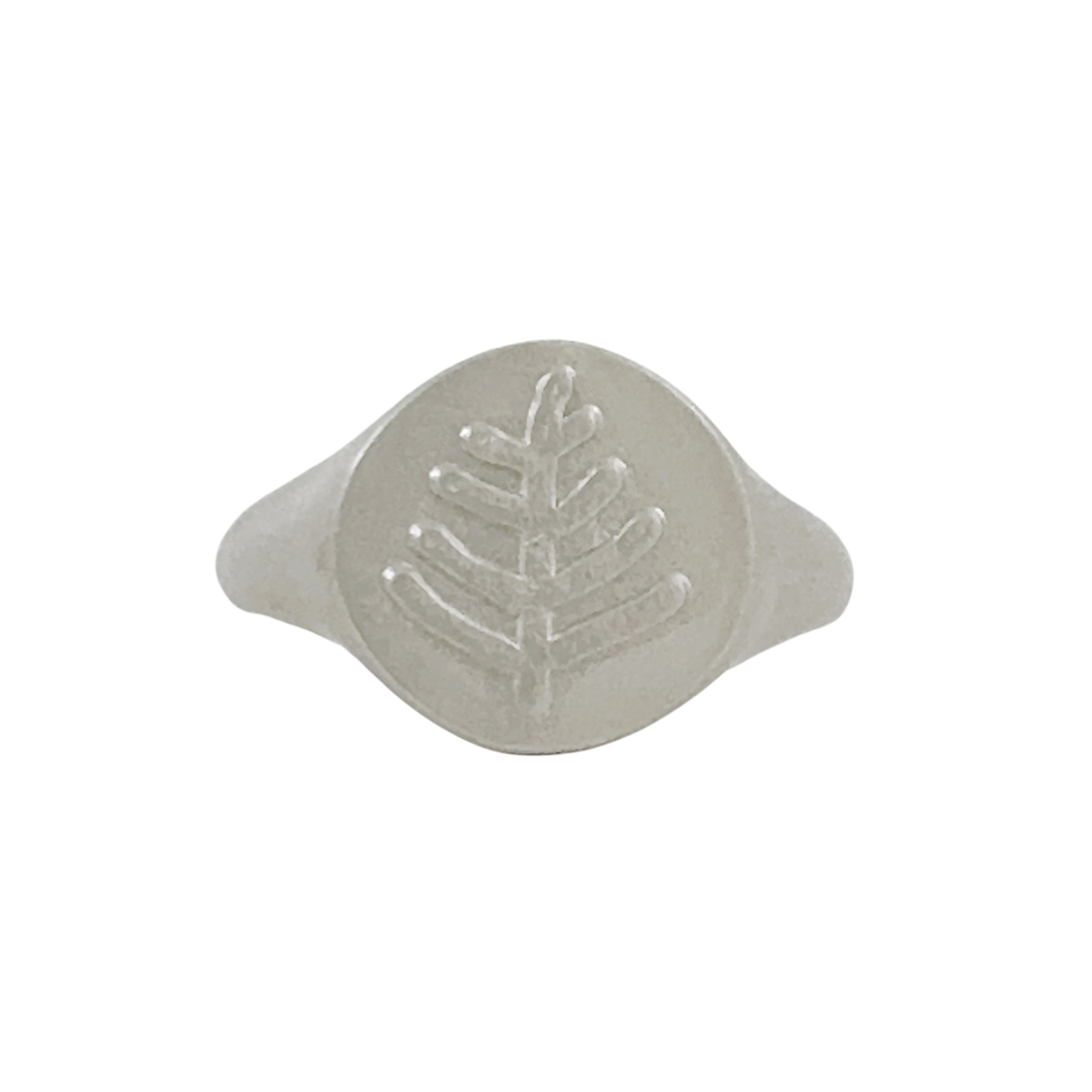 Round Feather Signet Ring - Milly Thomas