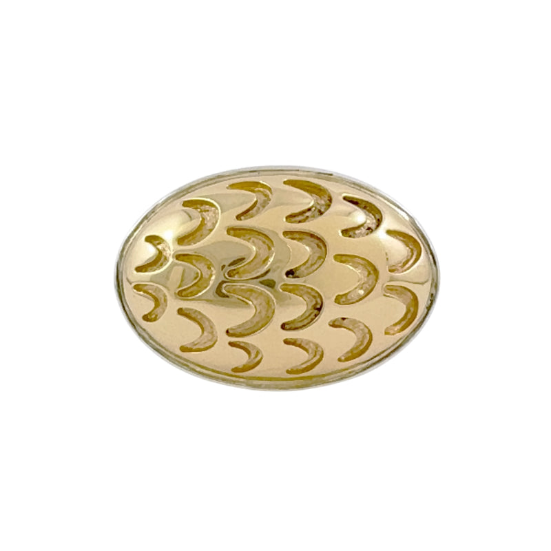 Gold Top Oval Ring - Catherine White
