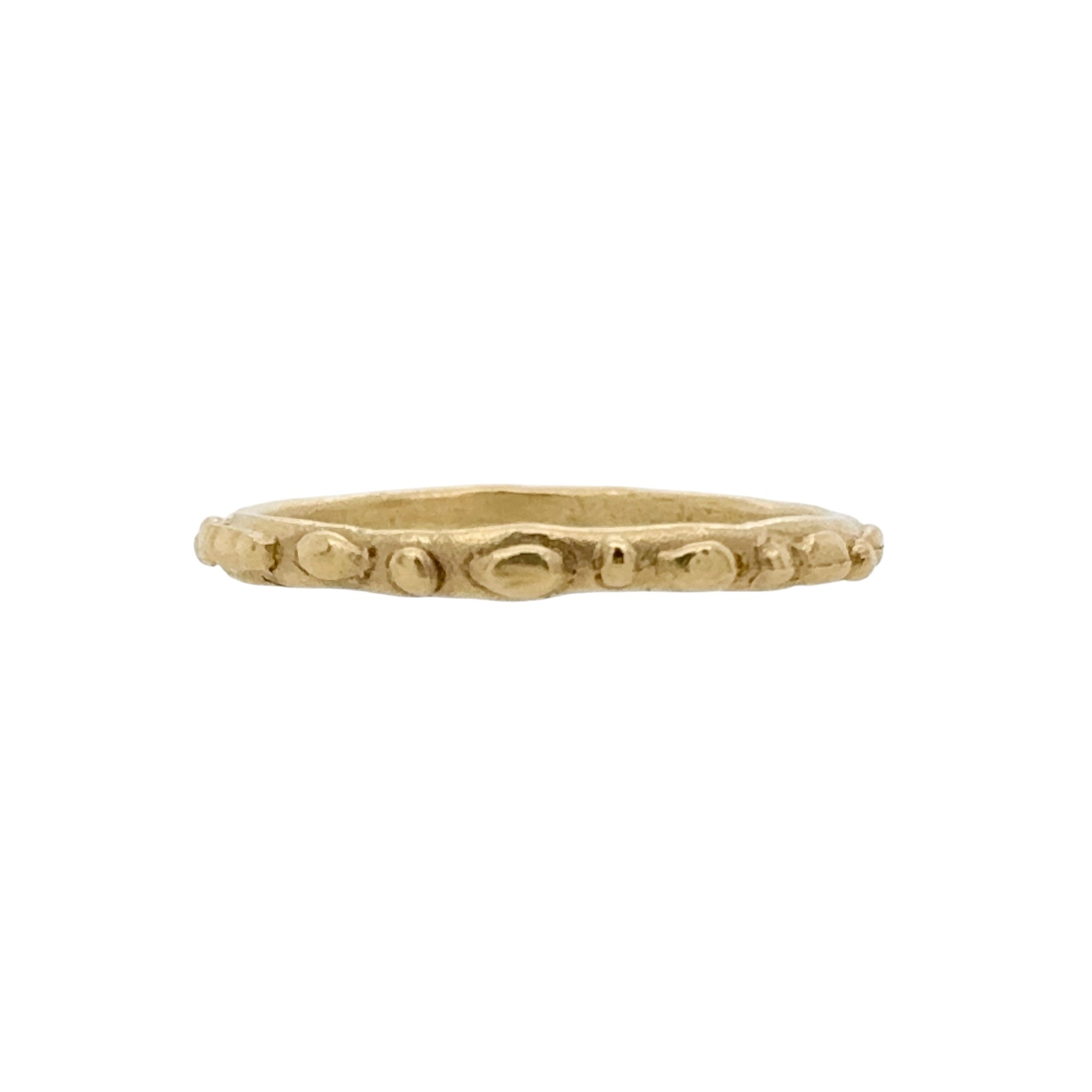 Yellow Gold Fine Textured Band - Ruth Tomlinson