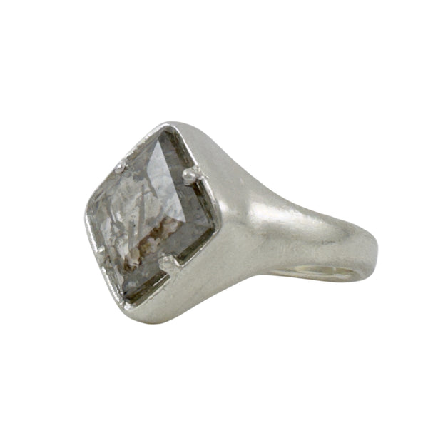 Silver Ring with Diamond - Atelier Narce