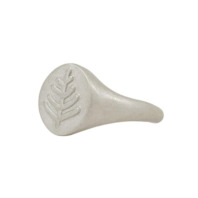Round Feather Signet Ring - Milly Thomas