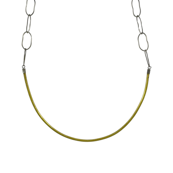 Brass & Silver Arch Necklace - Jane Hodgetts