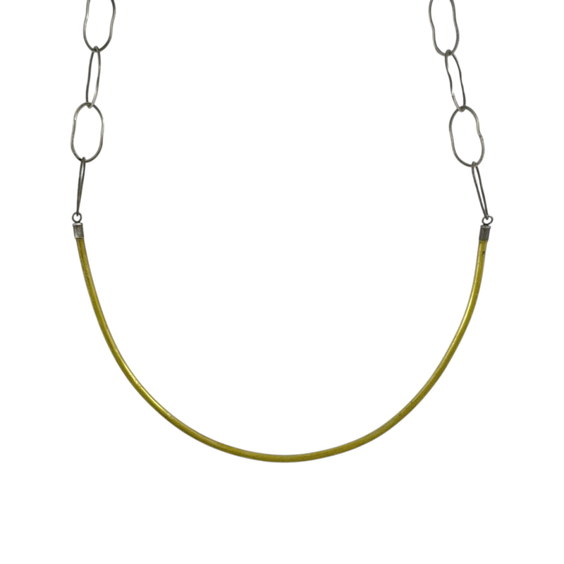 Brass & Silver Arch Necklace - Jane Hodgetts