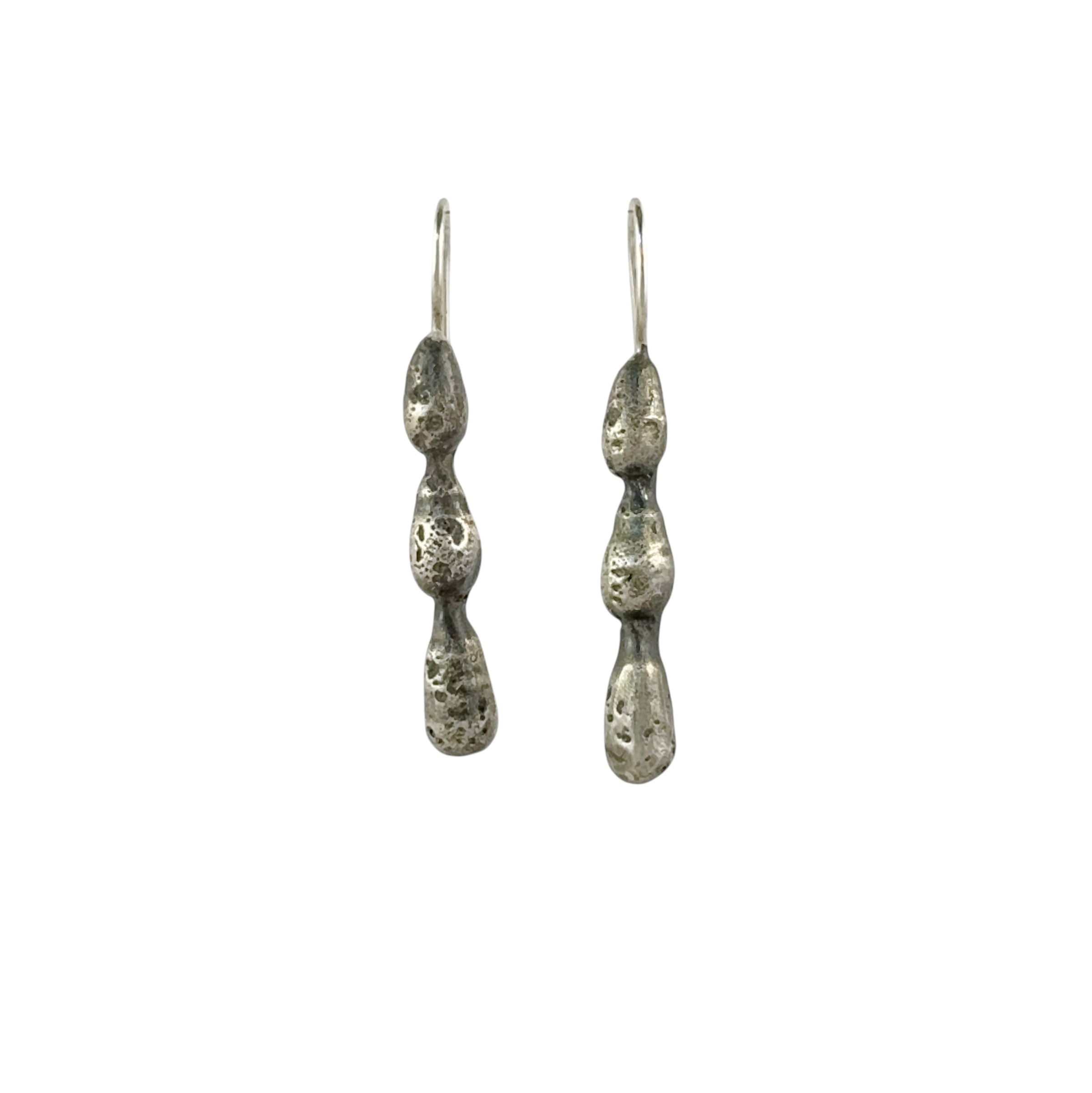 Silver Textured 'Pearl' Earrings - Jane Hodgetts