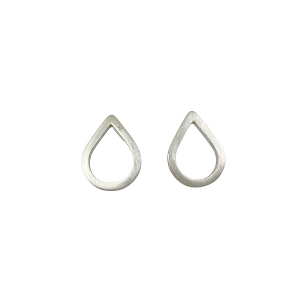 Teardrop Silver Stud Earrings - Lisa Jose
