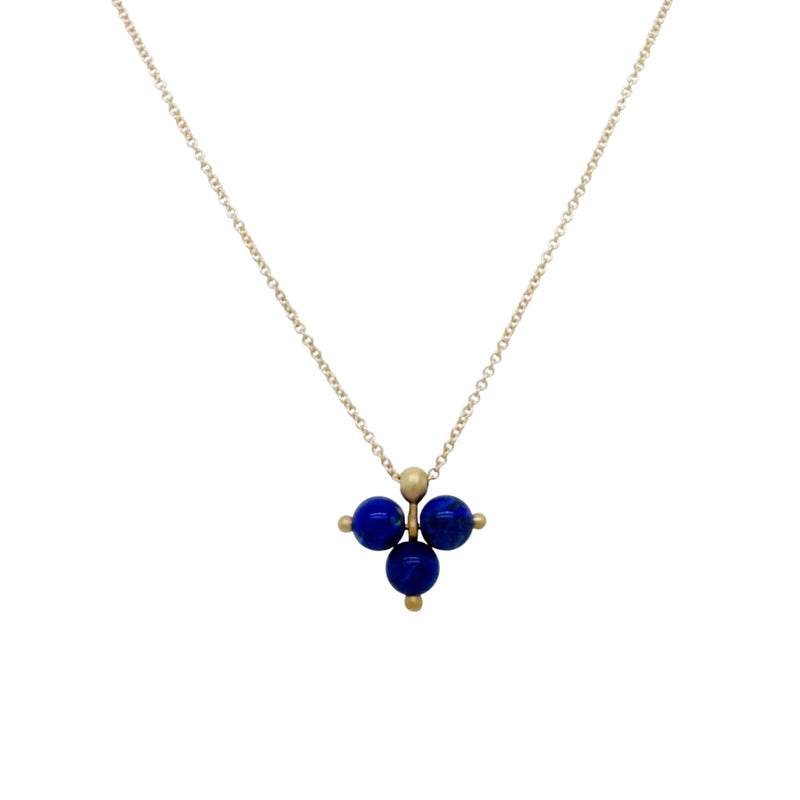 Trinity Gemstone Necklace in 14ct gold - Carla Caruso