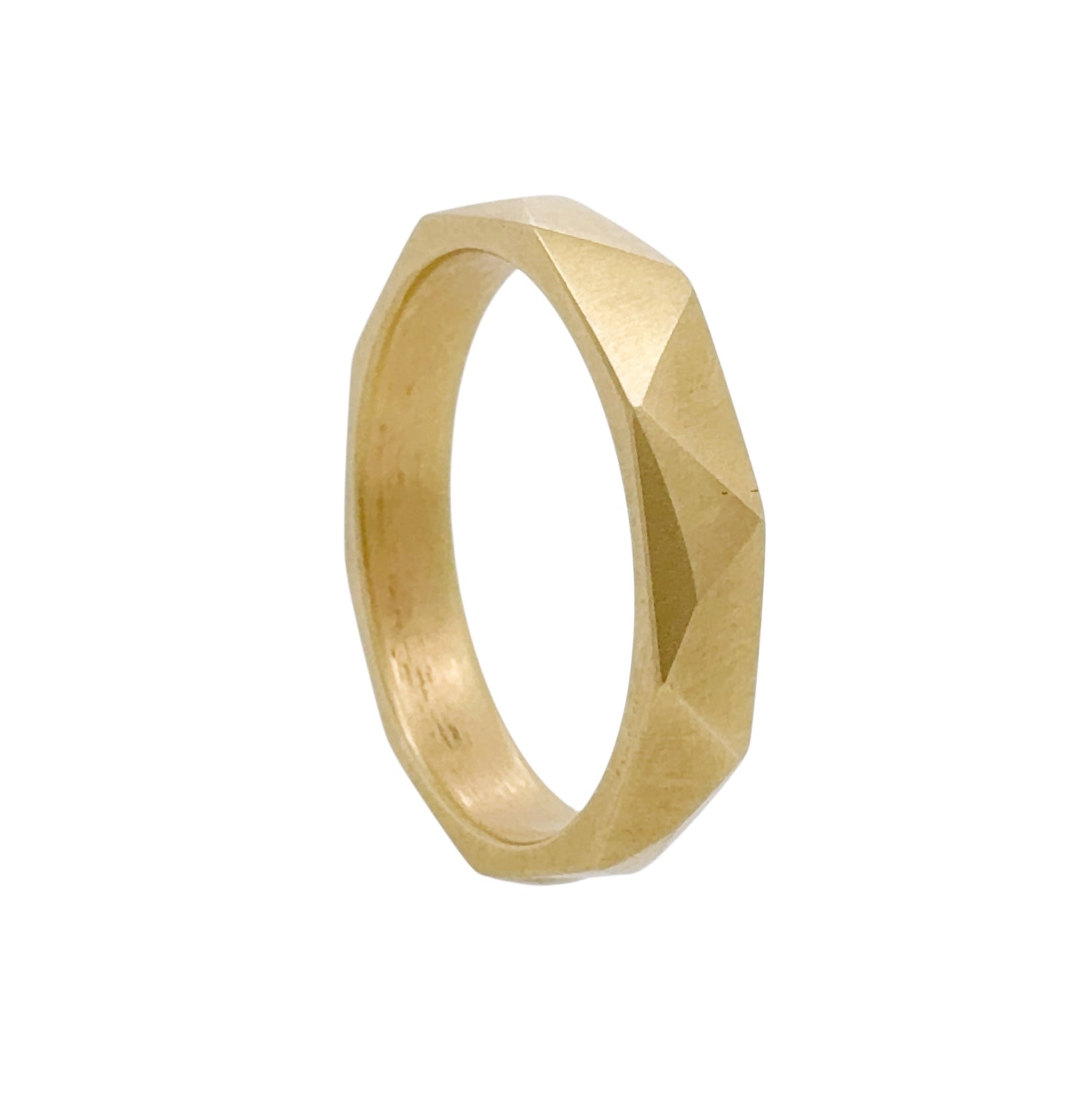 Asymmetrical Facet 9ct Yellow Gold Ring - Ash Hilton