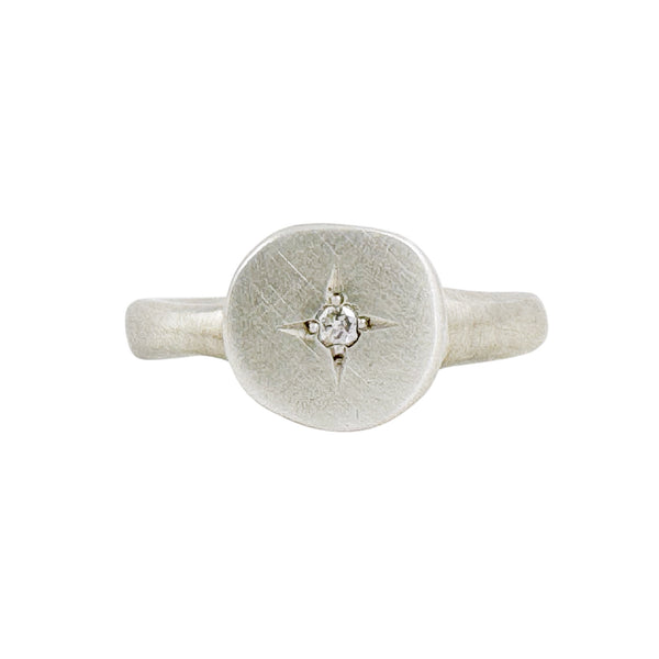 Petite Diamond Silver Ring - Ari Athans