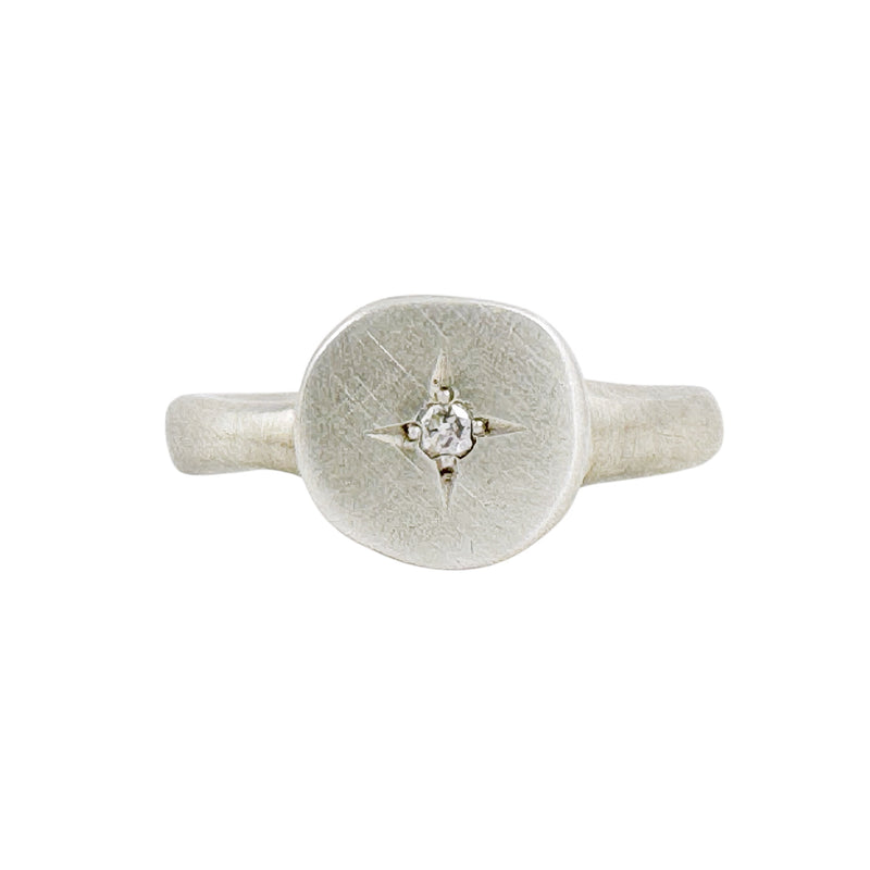 Petite Diamond Silver Ring - Ari Athans