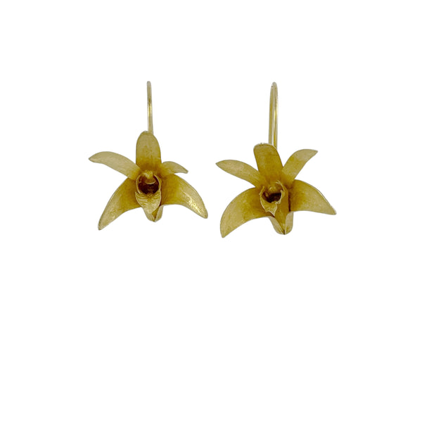 Sydney Rock Orchid Gold Plated Earrings - Anja Jagsch