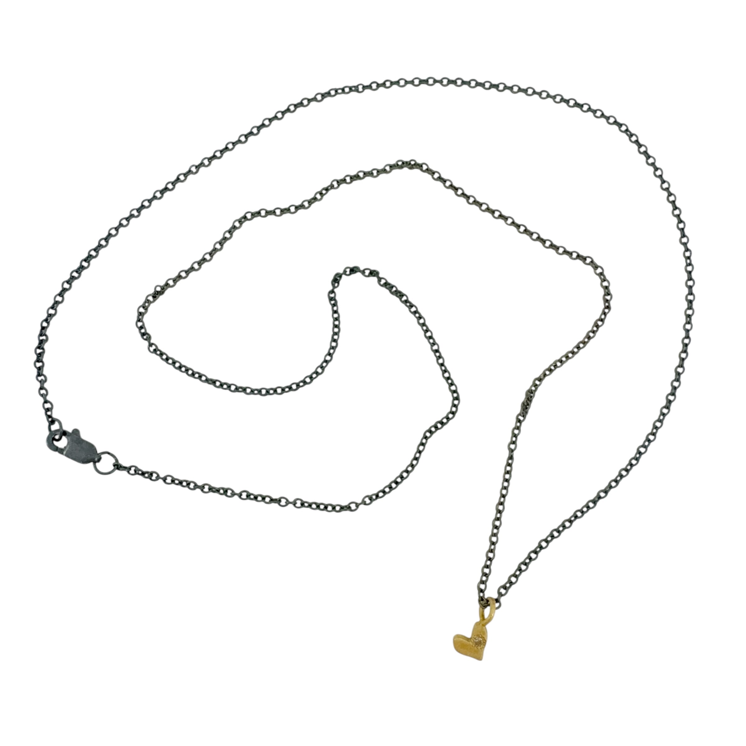 Mini Heart Charm Necklace - Kaoru Rogers