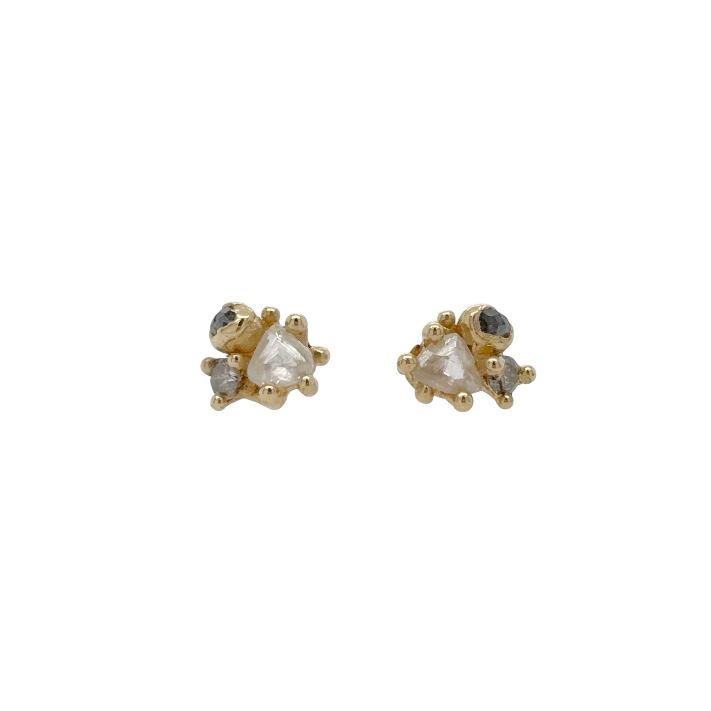 Raw Diamond Cluster Studs - Ruth Tomlinson