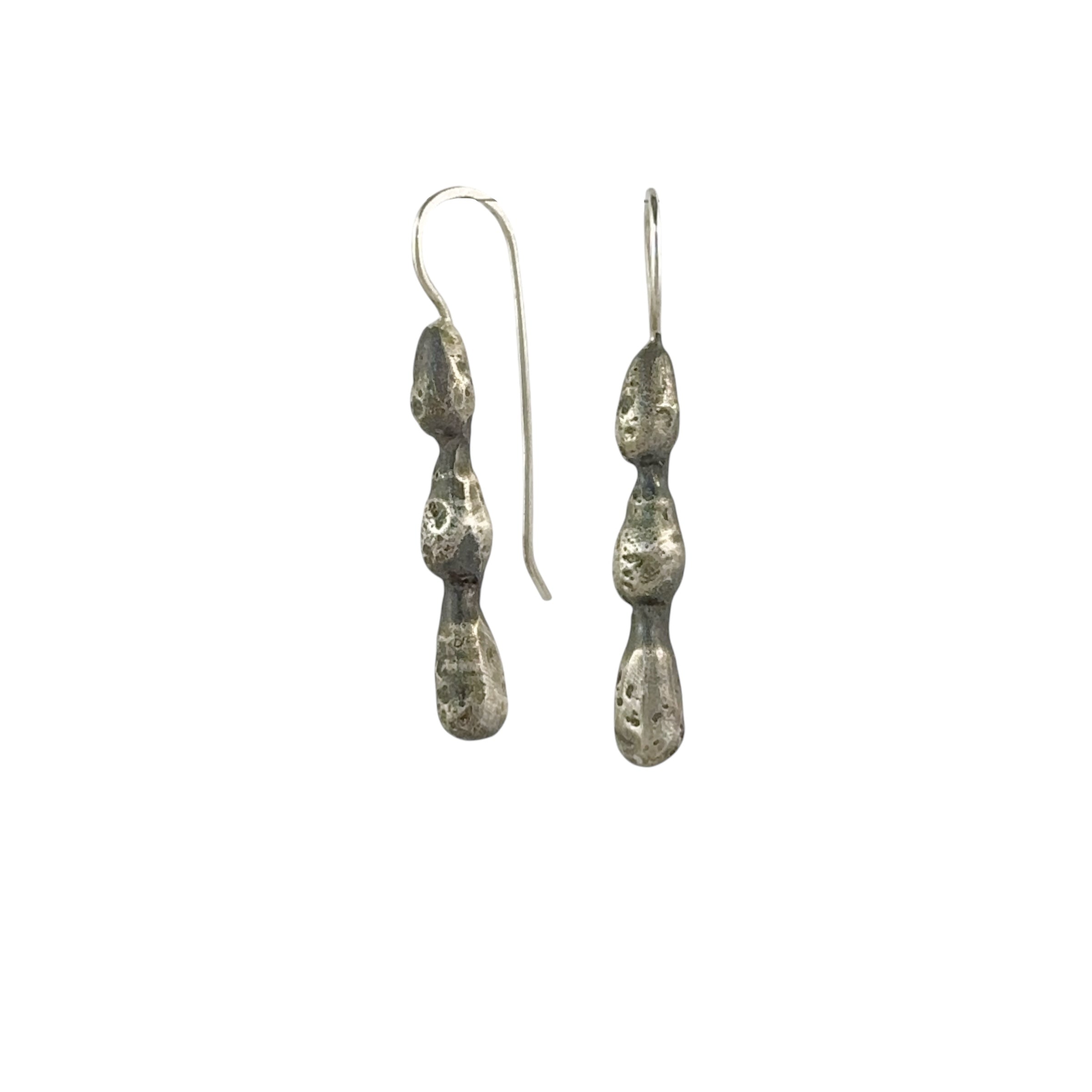 Silver Textured 'Pearl' Earrings - Jane Hodgetts