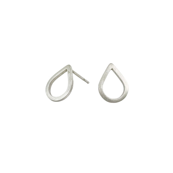 Teardrop Silver Stud Earrings - Lisa Jose
