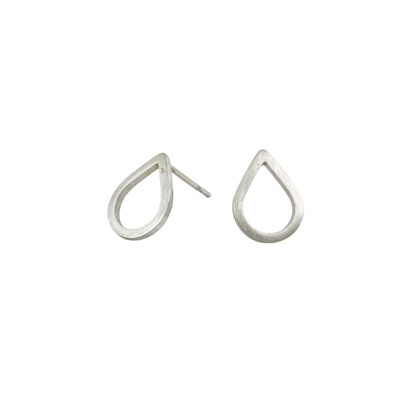 Teardrop Silver Stud Earrings - Lisa Jose