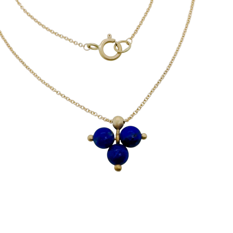 Trinity Gemstone Necklace in 14ct gold - Carla Caruso