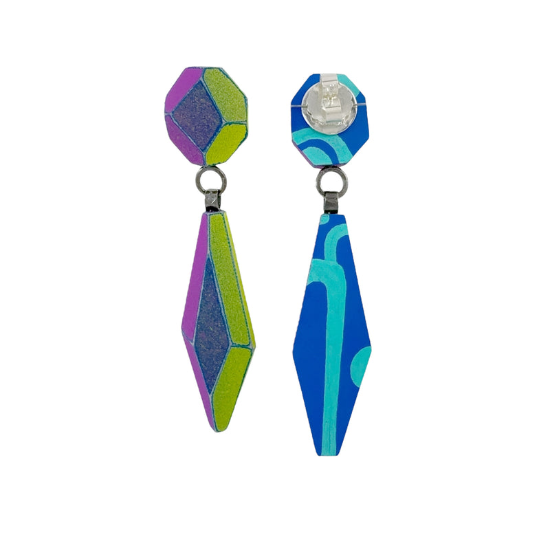 Wooden Gem Arrow Studs - Eva Burton