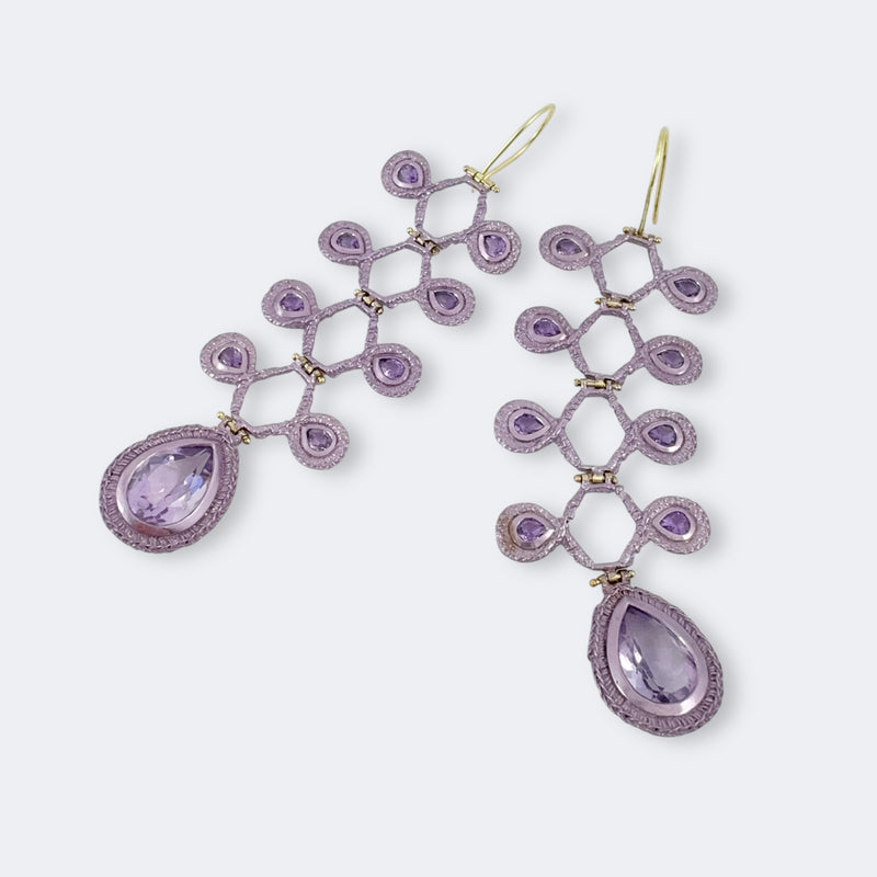 Regency Long Lattice Earrings - Ebba Goring
