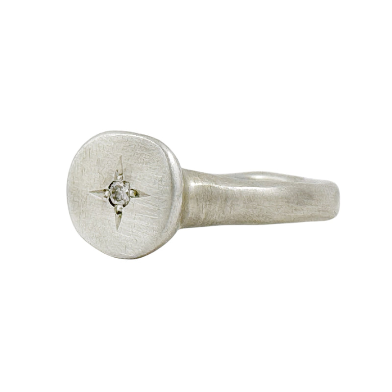 Petite Diamond Silver Ring - Ari Athans