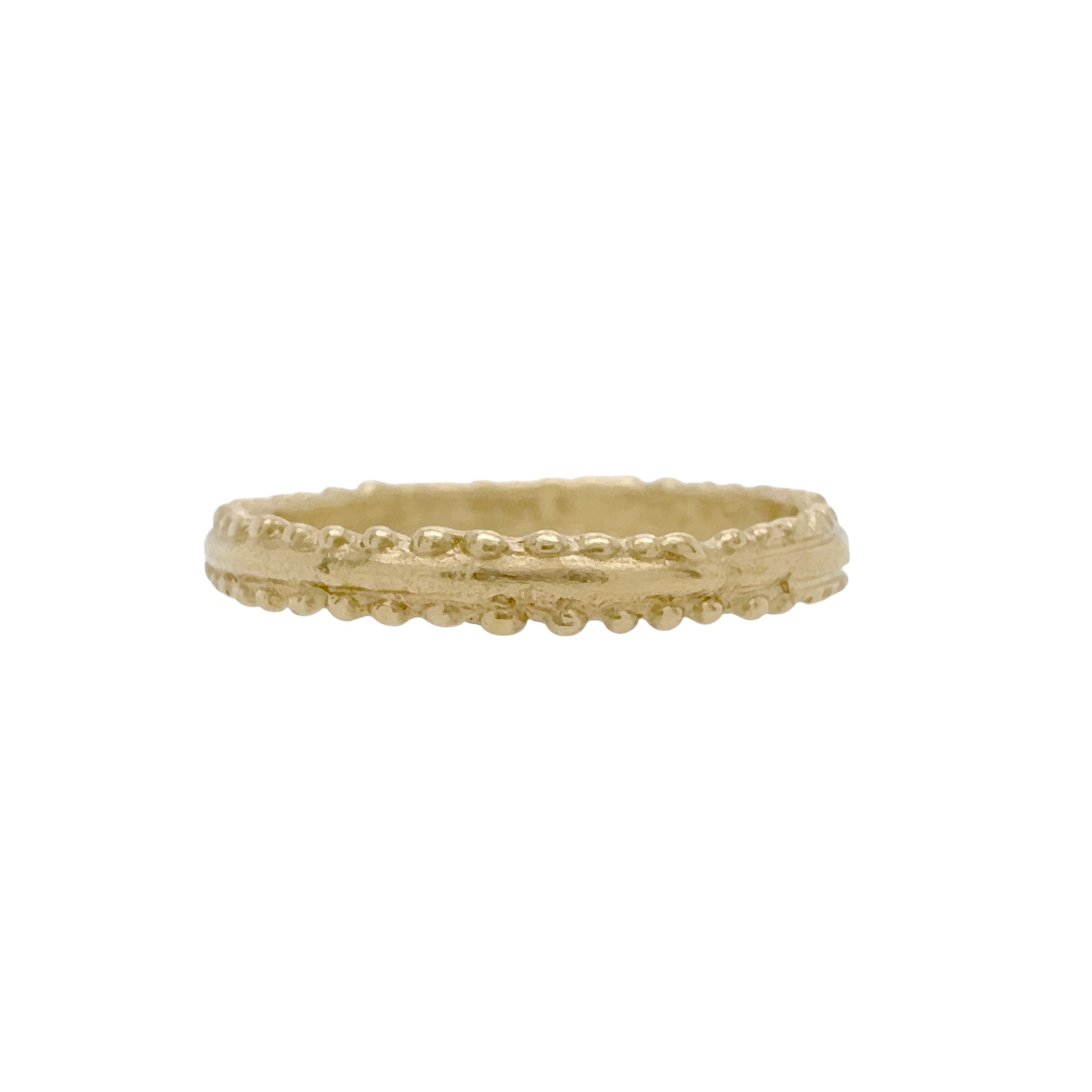 Yellow Gold Double Beaded Band - Ruth Tomlinson